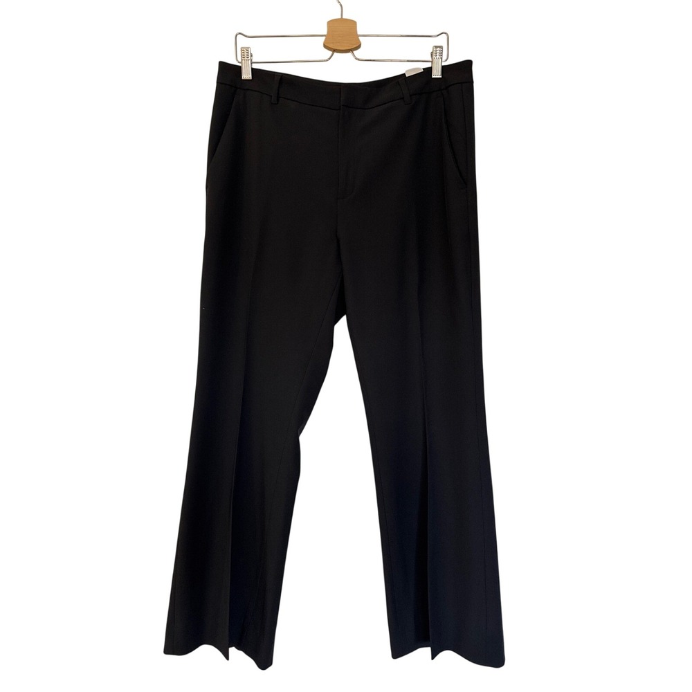 Banana Republic Sculpted Stretch Black Straight Leg Dress Pants Petite 12 P